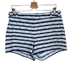 Spanx Womens Blue Striped SunShine 4" Shorts Size Large 50212r